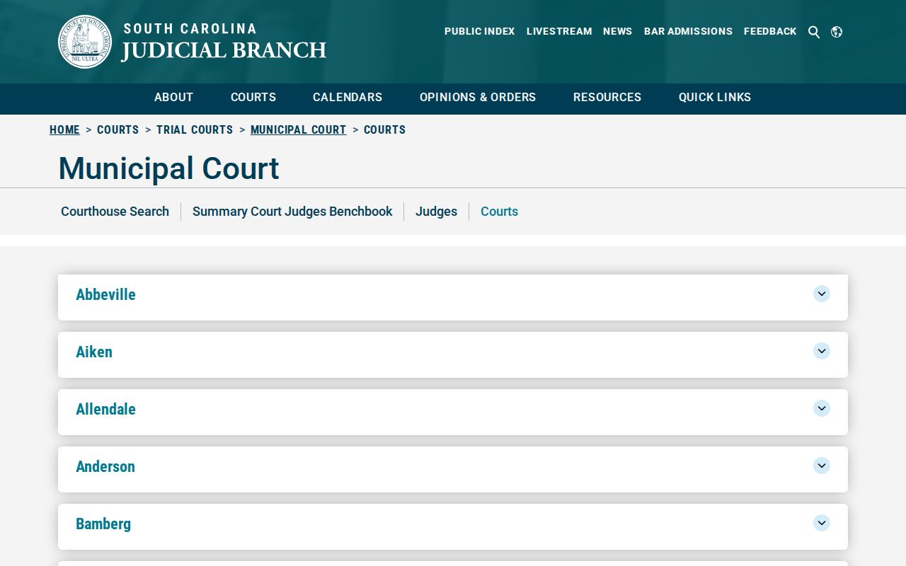 Sumter County traffic warrant court directory for Sumter, Mayesville, and Pinewood