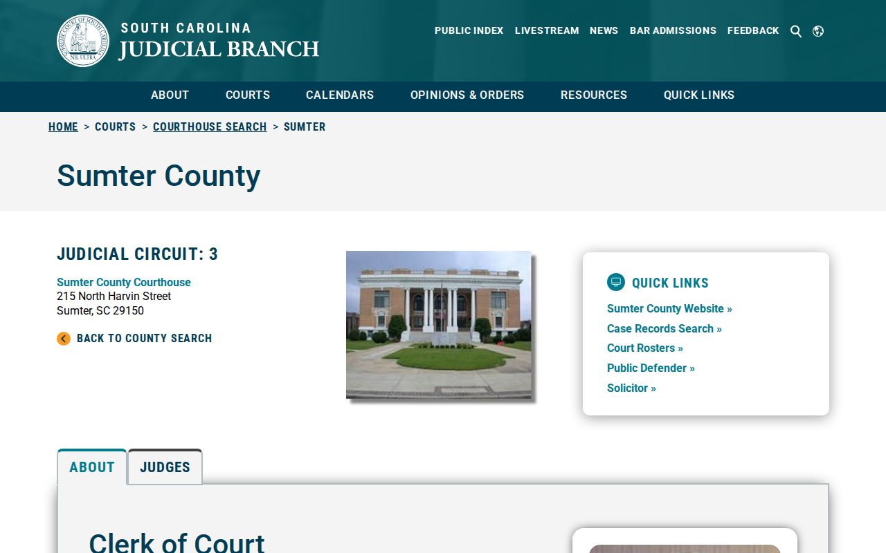 Sumter County warrant search court directory for the Third Judicial Circuit