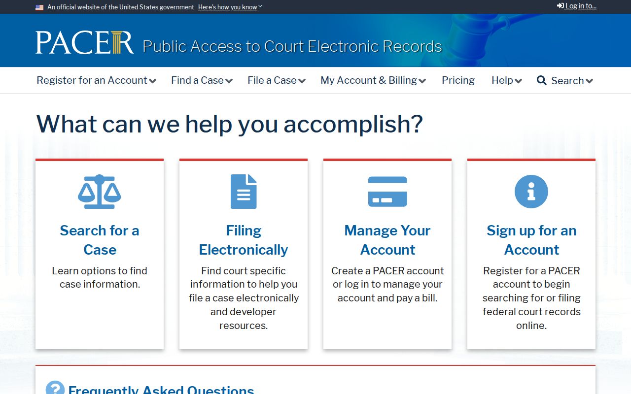 Sumter County warrant search federal docket access through PACER